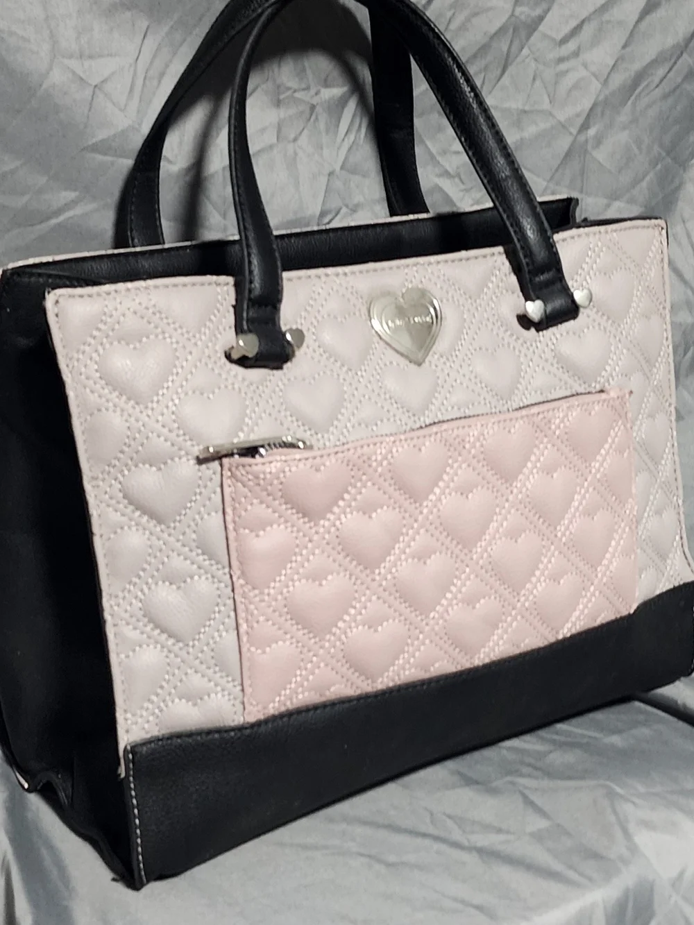 Betsey Johnson Heart Quilted Handbag Shoulderbag Purse
